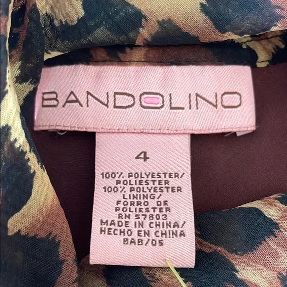 Bandolino Leopard Print Halter Blouse - Picture 4 of 5